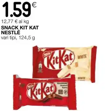 Coop 12,77 al kg SNACK KIT KAT NESTLÉ vari tipi, 124,5 g offerta