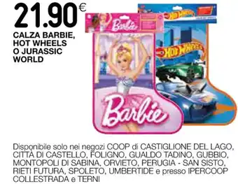 Coop CALZA BARBIE, HOT WHEELS O JURASSIC WORLD offerta