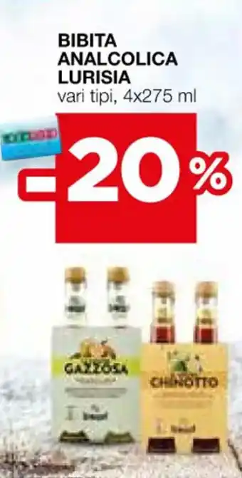 Coop BIBITA ANALCOLICA LURISIA vari tipi, 4x275 ml offerta