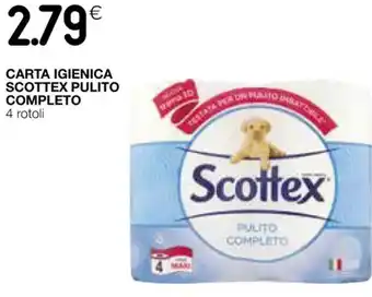 Coop CARTA IGIENICA SCOTTEX PULITO COMPLETO 4 rotoli offerta