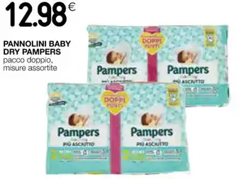 Coop PANNOLINI BABY DRY PAMPERS pacco doppio, misure assortite offerta