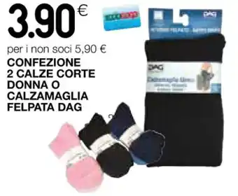 Coop CONFEZIONE 2 CALZE CORTE DONNA O CALZAMAGLIA FELPATA DAG offerta