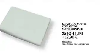 Coop LENZUOLO SOTTO CON ANGOLI MATRIMONIALE 35 BOLLINI offerta