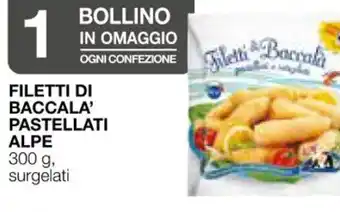 Coop FILETTI DI BACCALA' PASTELLATI ALPE 300 g, surgelati offerta
