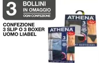 Coop CONFEZIONE 3 SLIP O 3 BOXER ATHENA UOMO LIABEL offerta