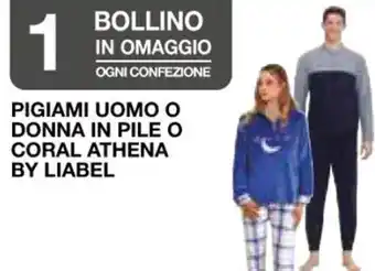 Coop PIGIAMI UOMO O DONNA IN PILE O CORAL ATHENA BY LIABEL offerta