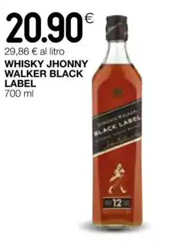 Coop WHISKY JHONNY WALKER BLACK LABEL 700 ml offerta