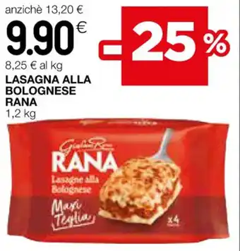 Coop LASAGNA ALLA BOLOGNESE RANA 1,2 kg offerta