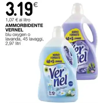 Coop AMMORBIDENTE VERNEL blu oxygen o lavanda, 45 lavaggi, 2,97 litri offerta