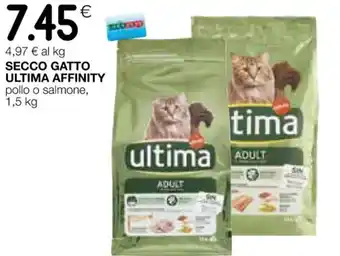 Coop SECCO GATTO ULTIMA AFFINITY pollo o salmone, 1,5 kg offerta