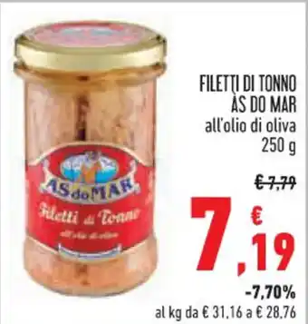 Conad Superstore FILETTI DI TONNO AS DO MAR all'olio di oliva 250 g offerta