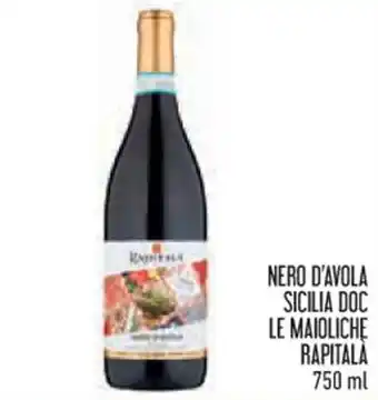 NERO D'AVOLA SICILIA DOC LE MAIOLICHE RAPITALA 750 ml
