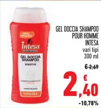 Conad Superstore GEL DOCCIA SHAMPOO POUR HOMME INTESA vari tipi 300 ml offerta