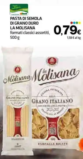 PASTA DI SEMOLA DI GRANO DURO LA MOLISANA formati classici assortiti, 500 g