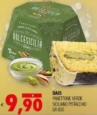 DAIS PANETTONE VERDE SICILIANO PISTACCHIO GR 800