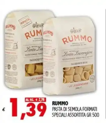 RUMMO PASTA DI SEMOLA FORMATI SPECIALI ASSORTITA GR 500