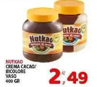 Mio Market NUTKAO CREMA CACAO/ BICOLORE VASO 400 GR offerta