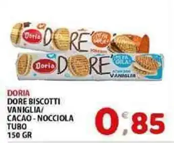 DORIA DORE BISCOTTI VANIGLIA/ CACAO-NOCCIOLA TUBO 150 GR