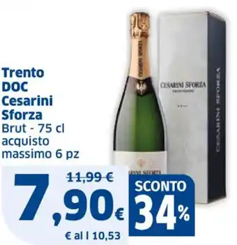 Sigma Trento DOC Cesarini Sforza Brut - 75 cl acquisto massimo 6 pz offerta