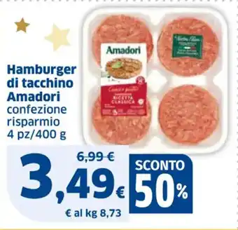 Sigma Hamburger di tacchino Amadori confezione risparmio 4 pz/400 g offerta
