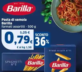 Sigma Pasta di semola Barilla formati assortiti - 500 g offerta