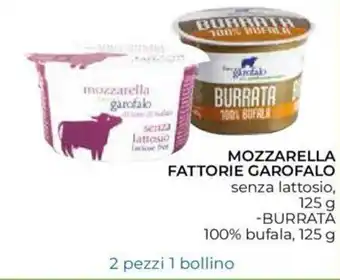 Conad City Garofalo Mozzarella Fattorie 125g offerta