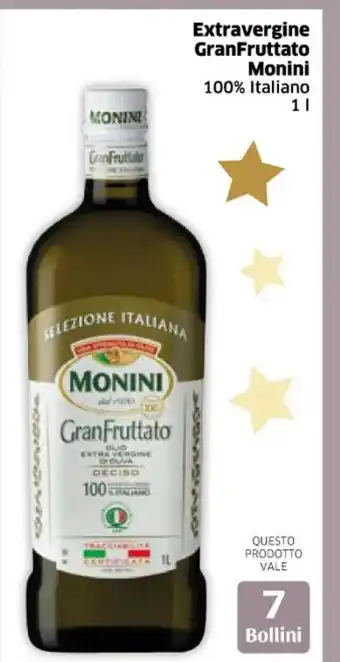 Sigma Extravergine GranFruttato Monini 100% Italiano 1 L offerta