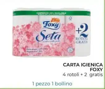 Conad City Foxy Carta Igienica 4 rotoli + 2 gratis offerta