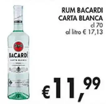 Coal RUM BACARDI CARTA BLANCA cl 70 offerta