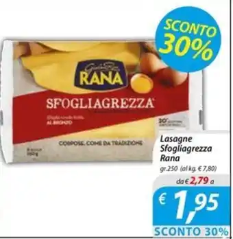 DiMeglio Lasagne Sfogliagrezza Rana gr.250 offerta