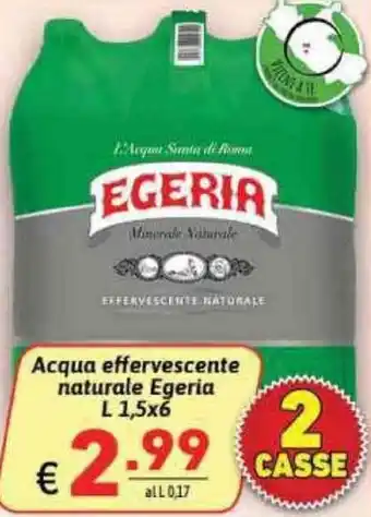Ipercarni Acqua effervescente naturale Egeria L 1,5x6 offerta