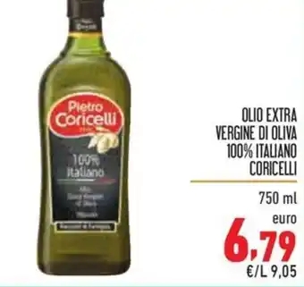 Maxi Supermercati OLIO EXTRA VERGINE DI OLIVA 100% ITALIANO CORICELLI 750 ml offerta