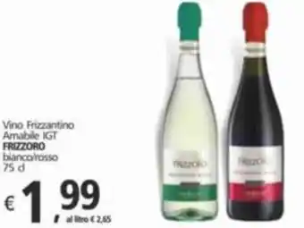 Alter Discount Vino Frizzantino Amabile IGT FRIZZORO bianco/rosso 75 cl offerta