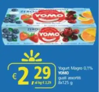 Alter Discount Yogurt Magro 0,1% YOMO gusti assortiti 8x125 g offerta