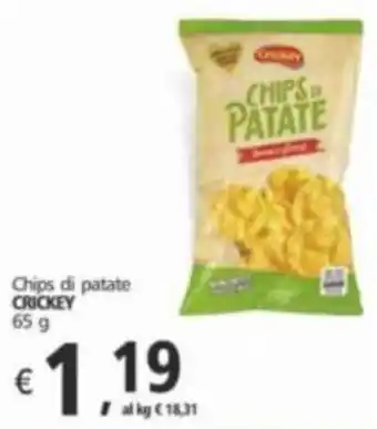 Alter Discount Chips di patate CRICKEY 65 g offerta