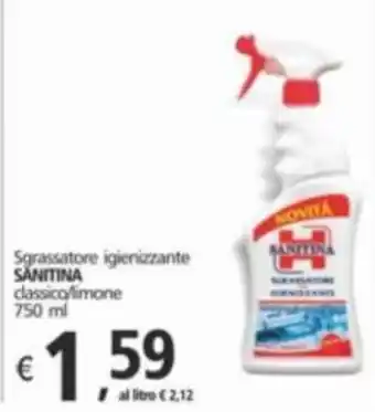 Alter Discount Sgrassatore igienizzante SANITINA classico/limone 750 ml offerta