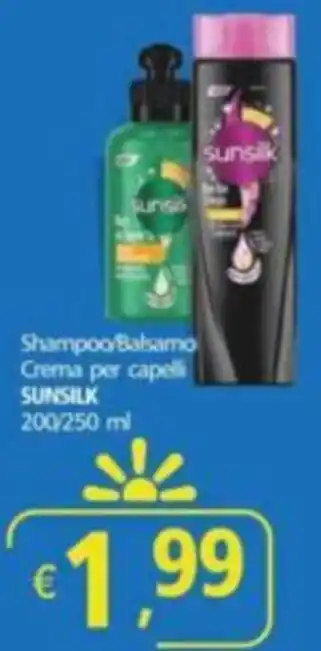 Shampoo Balsamo Crema per capelli SUNSILK 200/250 ml