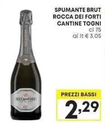 Pam SPUMANTE BRUT ROCCA DEI FORTI CANTINE TOGNI cl 75 offerta