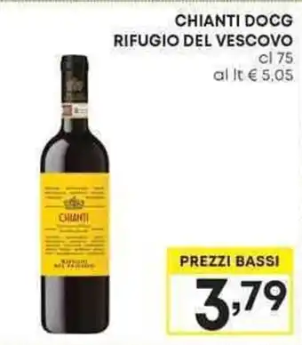 Pam CHIANTI DOCG RIFUGIO DEL VESCOVO cl 75 offerta