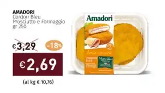 AMADORI Cordon Bleu Prosciutto e Formaggio gr 250