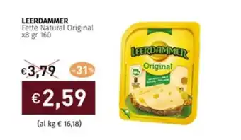 Prezzemolo e Vitale LEERDAMMER Fette Natural Original x8 gr 160 offerta