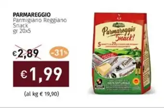 Prezzemolo e Vitale PARMAREGGIO Parmigiano Reggiano Snack gr 20x5 offerta