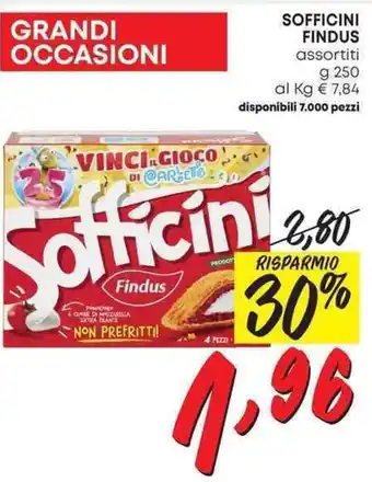 Pam SOFFICINI FINDUS assortiti g 250 offerta