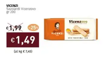 Prezzemolo e Vitale VICENZI Savoiardi Vicenzovo gr 200 offerta