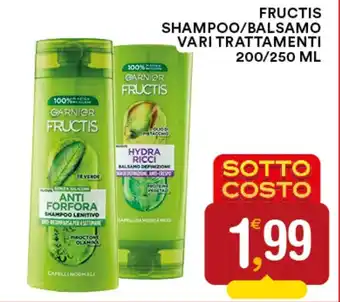 Gecop FRUCTIS SHAMPOO/BALSAMO VARI TRATTAMENTI 200/250 ML offerta