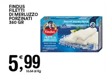 Gecop FINDUS FILETTI DI MERLUZZO PORZINATI 360 GR offerta