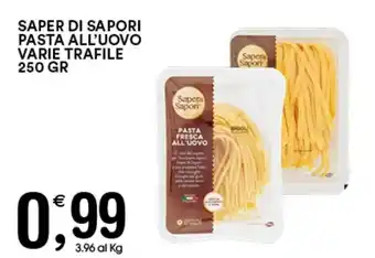 Gecop SAPER DI SAPORI PASTA ALL'UOVO VARIE TRAFILE 250 GR offerta