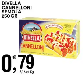 Gecop DIVELLA CANNELLONI SEMOLA 250 GR offerta