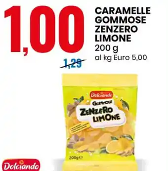 Eurospin CARAMELLE GOMMOSE ZENZERO LIMONE 200 g offerta