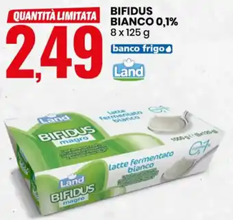 Eurospin BIFIDUS BIANCO 0,1% 8 x 125 g banco frigo 8 x 125 g offerta